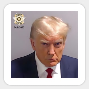 Trump Mugshot Fulton County Jail Atlanta Georgia Sticker